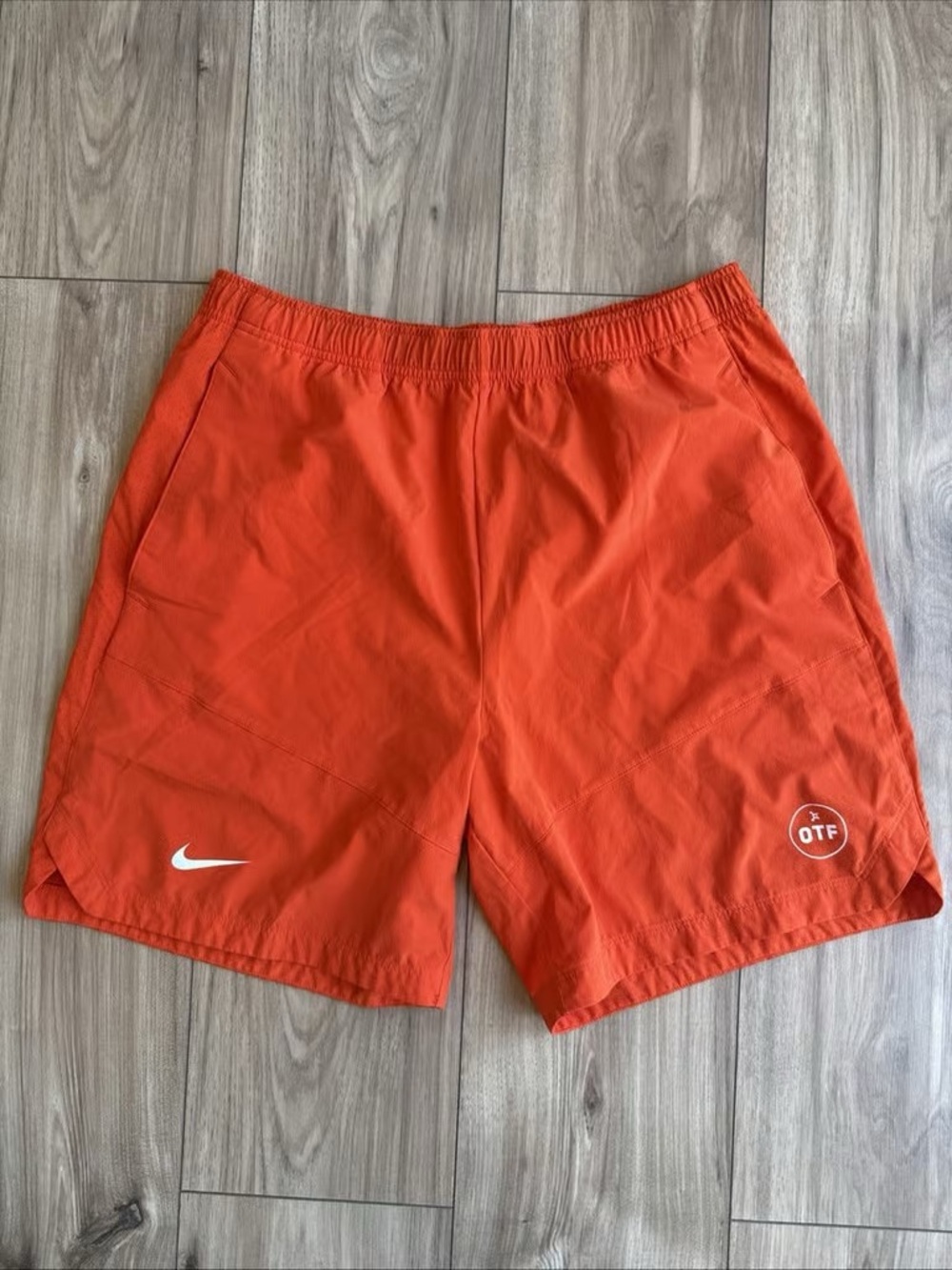 Nike Men’s Orange Athletic Shorts with OTF Logo